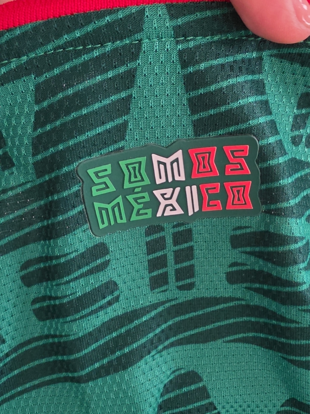 Green Soccer Jersey with Red and White Trim - Picture 5 of 11